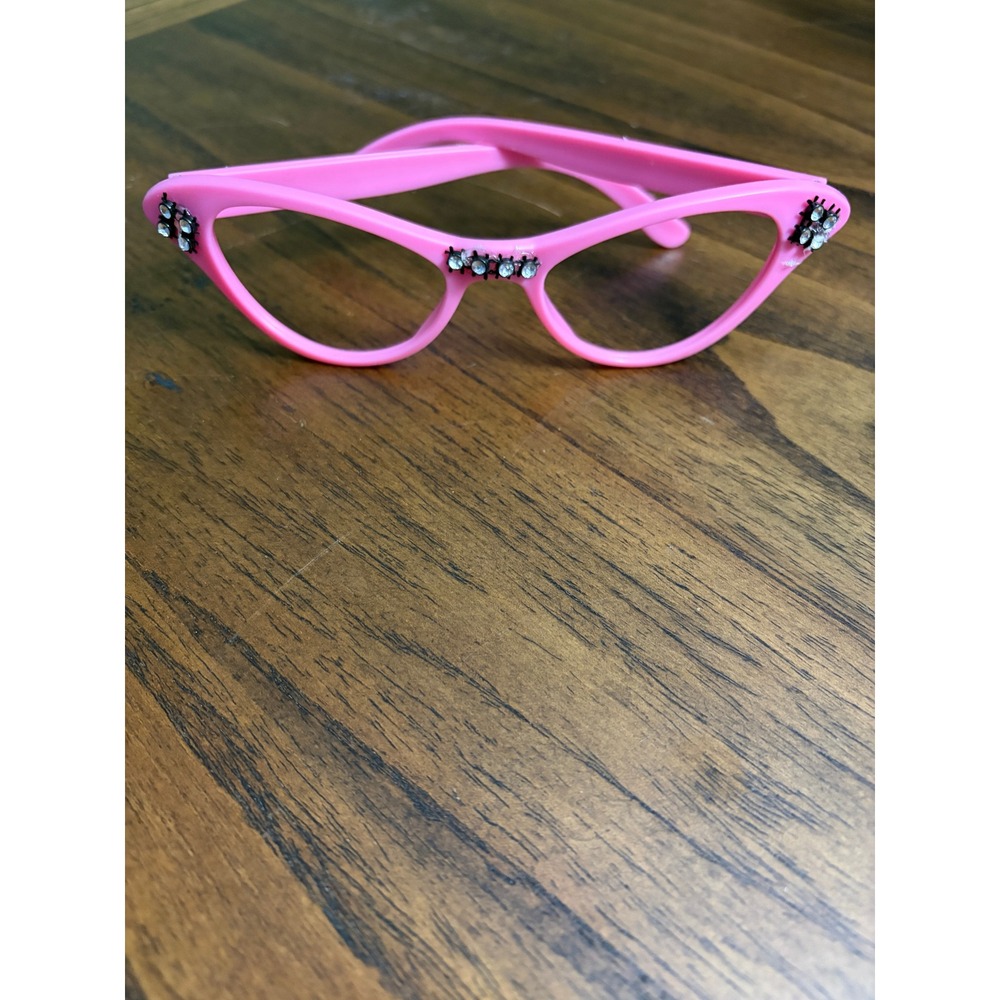 Spirit Halloween The Pink Satin Ladies Costume Jacket Scarf Glasses XL 12-14 - Picture 7 of 7